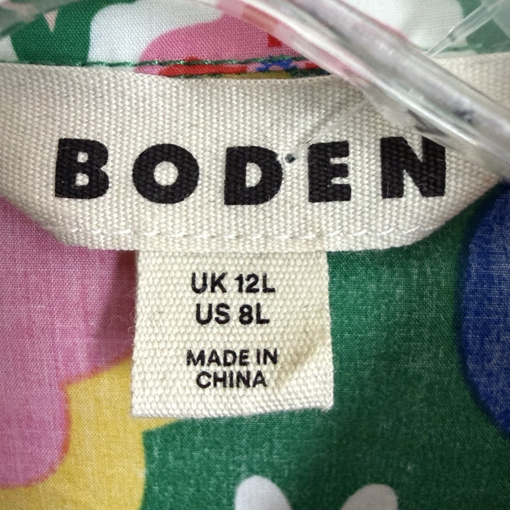 Boden Clara Cotton Maxi Shirt Dress US 8 Pink Flower Power Barbiecore Brand NEW - Picture 3 of 11